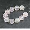 Natural Earth Mined Transparent Rose Quartz Micro Faceted Round Cut Ball Beads Strand Quantity 10 Beads and Size 10mm approx.